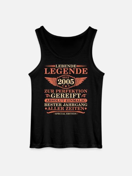 20e anniversaire millésime 2005 - Débardeur Gildan Homme - noir