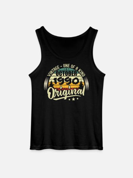 October 1990 Birthday Gift - Gildan Men’s Tank Top - black