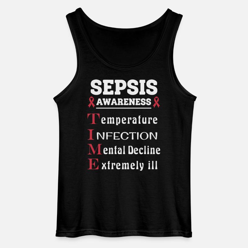 Sepsis Aufklärung T.I.M.E. Leitfaden - Gildan Männer Tank Top - Schwarz