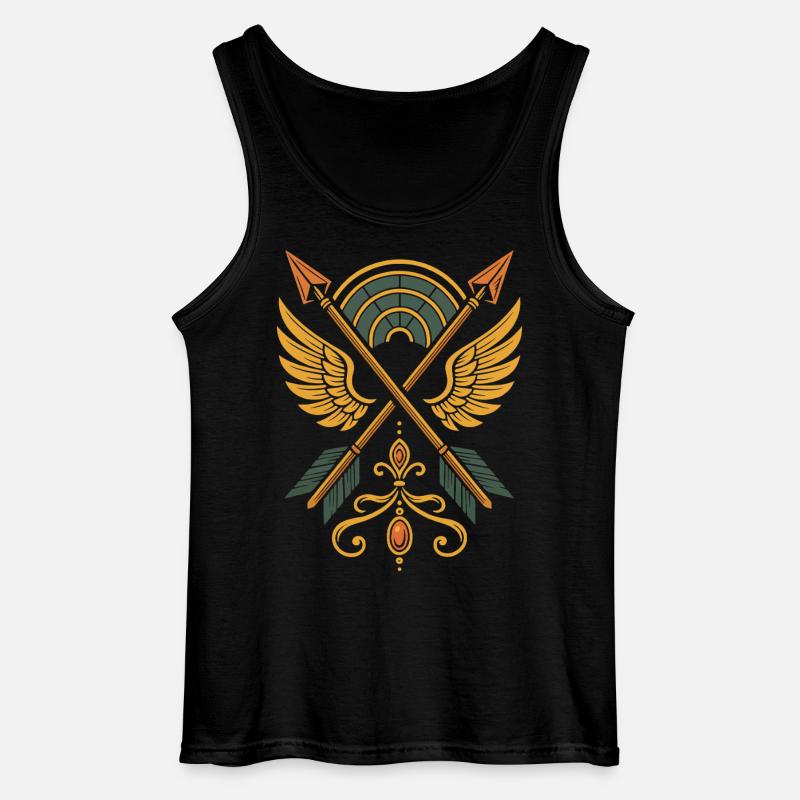Bogenschießen Ziel Bogenschütze Bogenjagd Design - Gildan Männer Tank Top - Schwarz