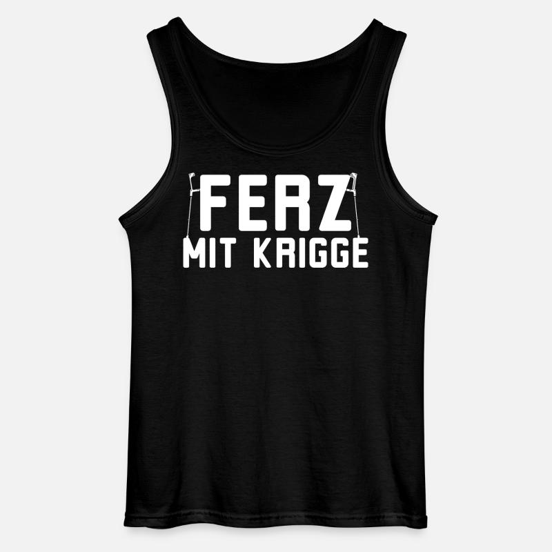 Ferz avec Krigge Dialecte hessois - Débardeur Gildan Homme - noir
