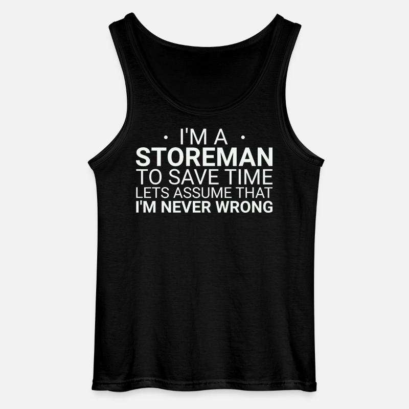 Storeman Never Wrong - Gildan Männer Tank Top - Schwarz