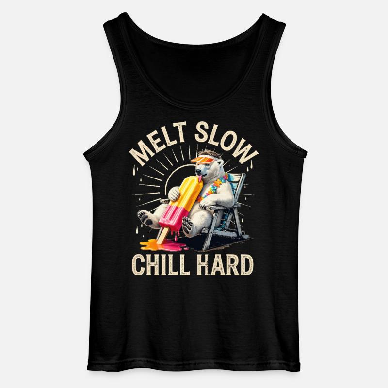 Schmelz langsam Chill Harter Bär - Gildan Männer Tank Top - Schwarz