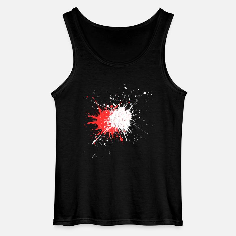Abstrakte Farbspritztechnik auf Schwarz - Gildan Männer Tank Top - Schwarz