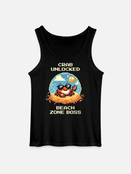 Krabbe freigeschaltet: Strandboss | Strand Krebs - Gildan Men’s Tank Top - black