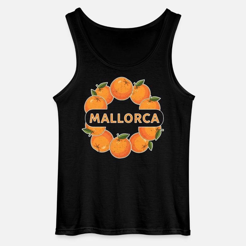 Mallorca Orangen Kreis - Gildan Männer Tank Top - Schwarz