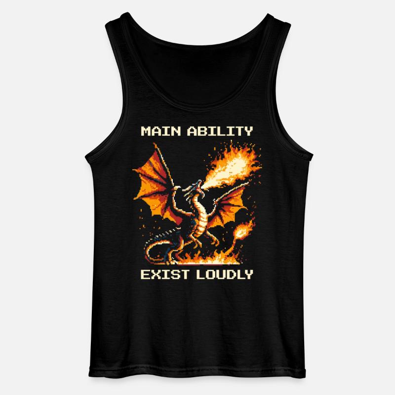 Hauptfähigkeit: laut existieren | Drache - Gildan Männer Tank Top - Schwarz