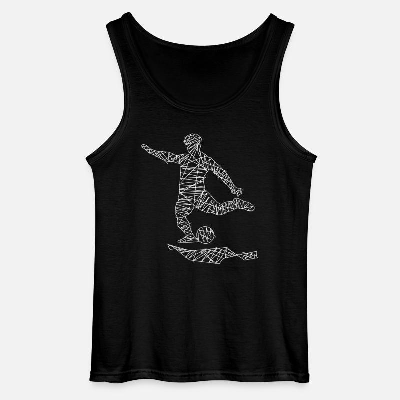 Fussball - Gildan Männer Tank Top - Schwarz