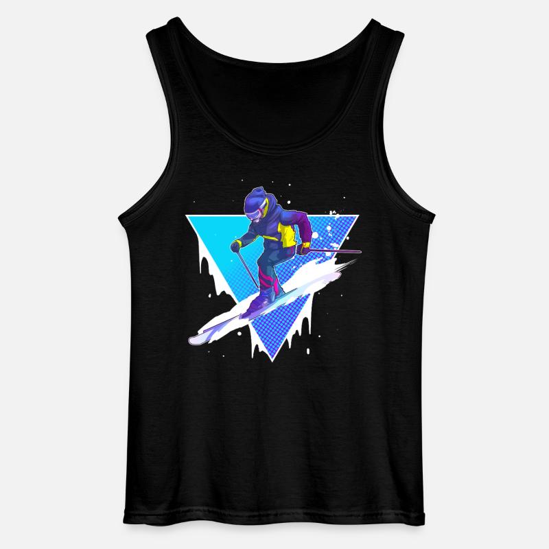 Ski - Gildan Männer Tank Top - Schwarz