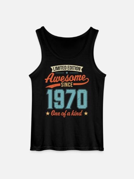 Awesome Since 1970 - Gildan Men’s Tank Top - black