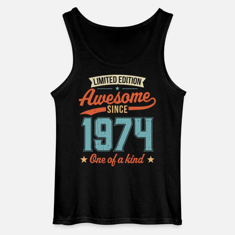 Genial seit 1974 - Gildan Männer Tank Top - Schwarz