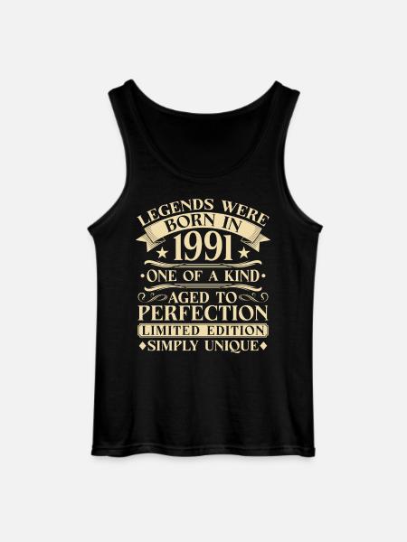 35ème Anniversaire Millésime 1991 - Débardeur Gildan Homme - noir