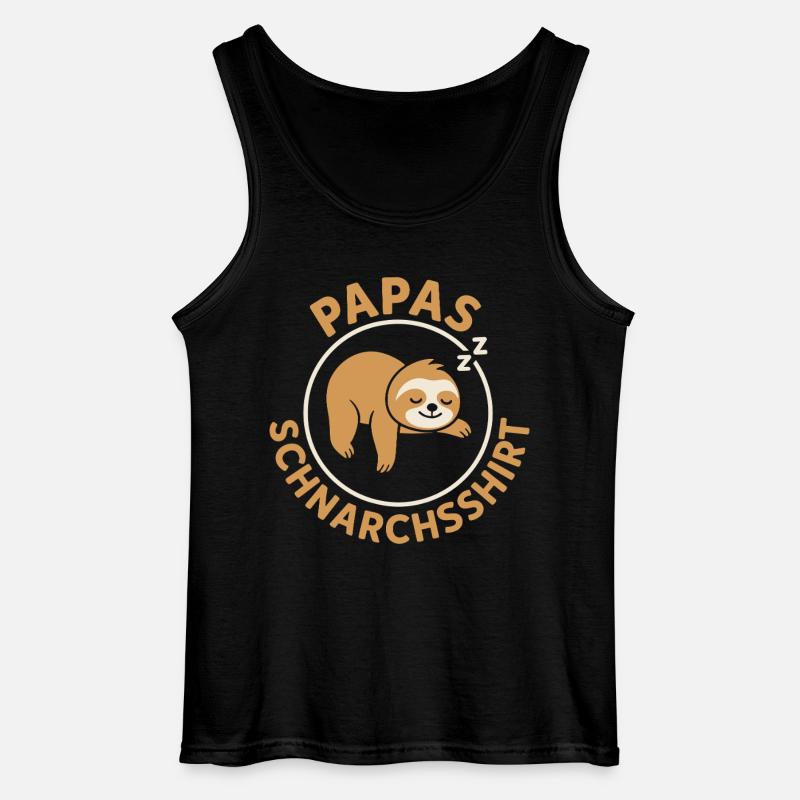 Vaterschaft PAPAS SCHNARCHSSHIRT LUSTIG - Gildan Männer Tank Top - Schwarz