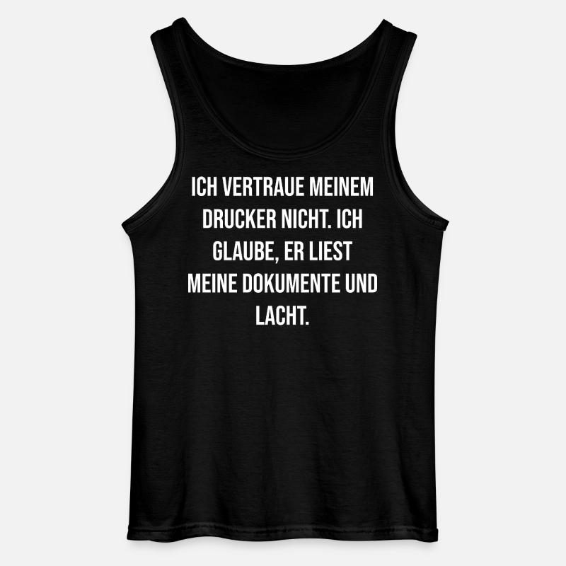 Printer's joke – document joke - Gildan Men’s Tank Top - black