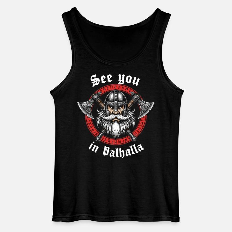 Valhalla Viking Warrior - Gildan Men’s Tank Top - black