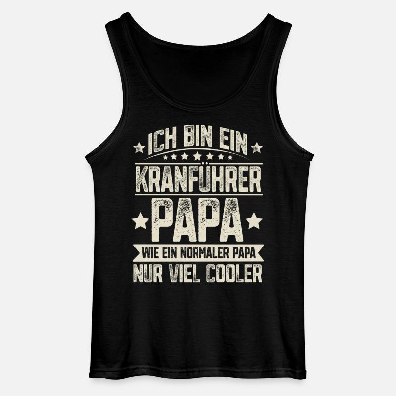 Kranführer Papa - Gildan Männer Tank Top - Schwarz