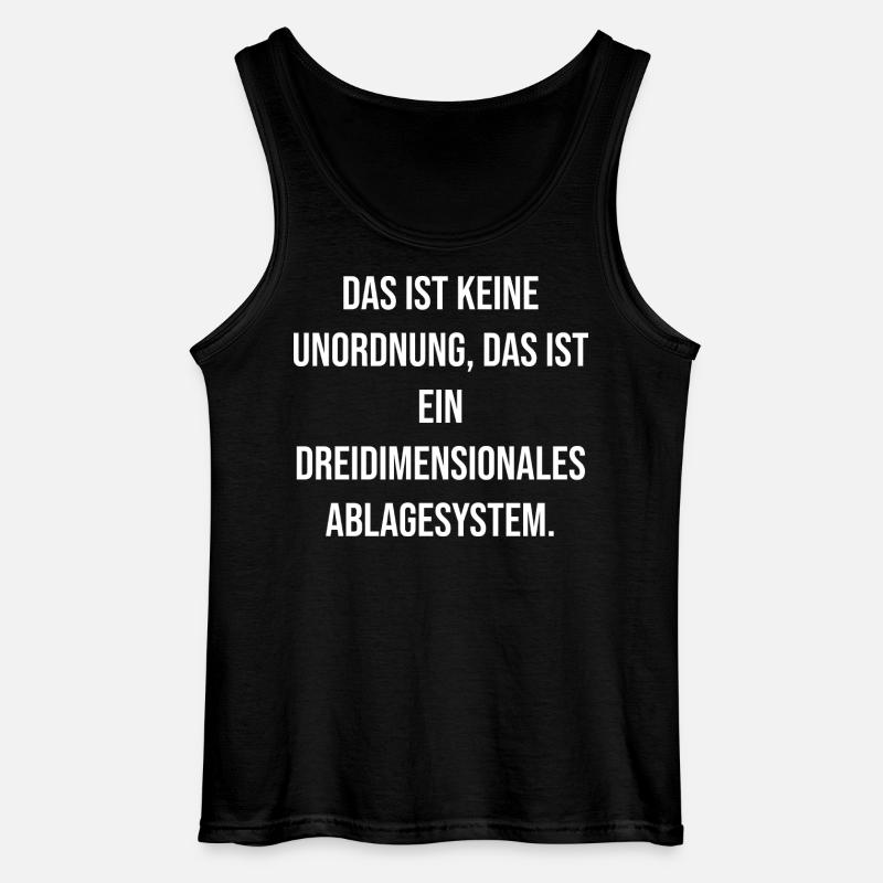 Three-dimensional filing system Spruch - Gildan Men’s Tank Top - black
