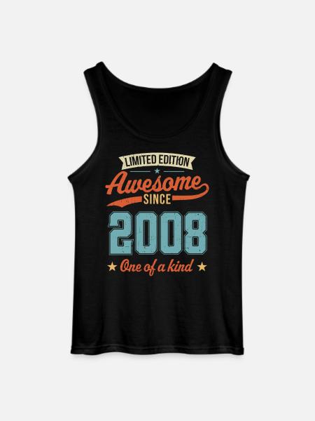 Awesome Since 2008 - Gildan Men’s Tank Top - black