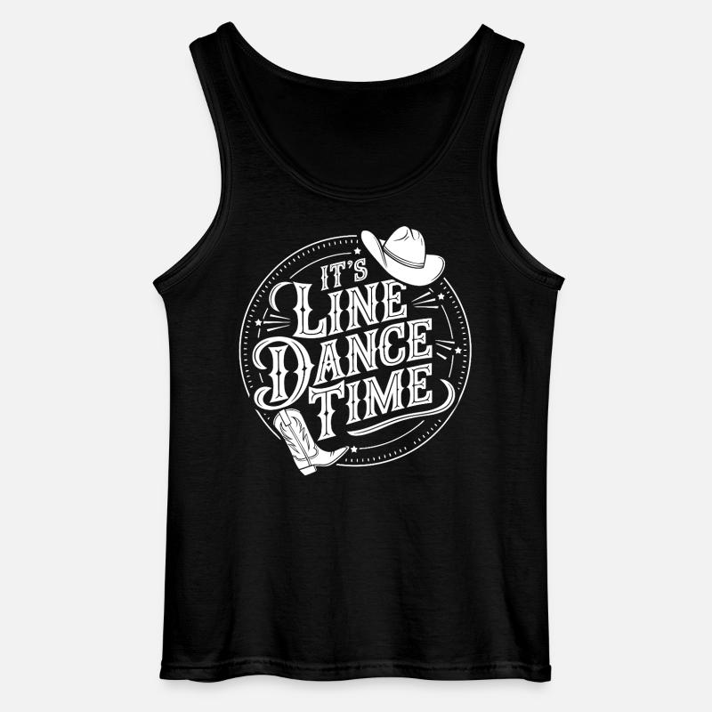 Lone Dance Time Cowboy - Gildan Männer Tank Top - Schwarz