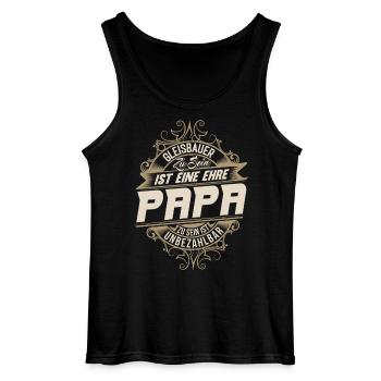 Gleisbauer Papa - Gildan Männer Tank Top - Schwarz - Vorne - AI Model Male 185 dark (185cm)