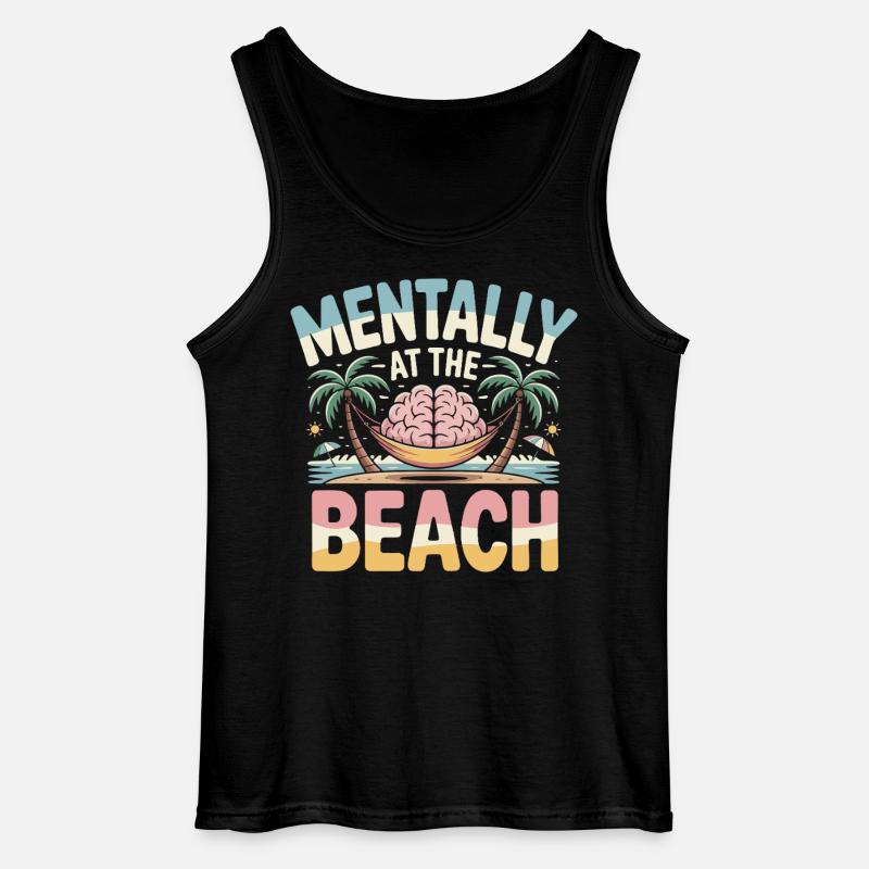 Ghost on the Beach Hammock - Gildan Men’s Tank Top - black