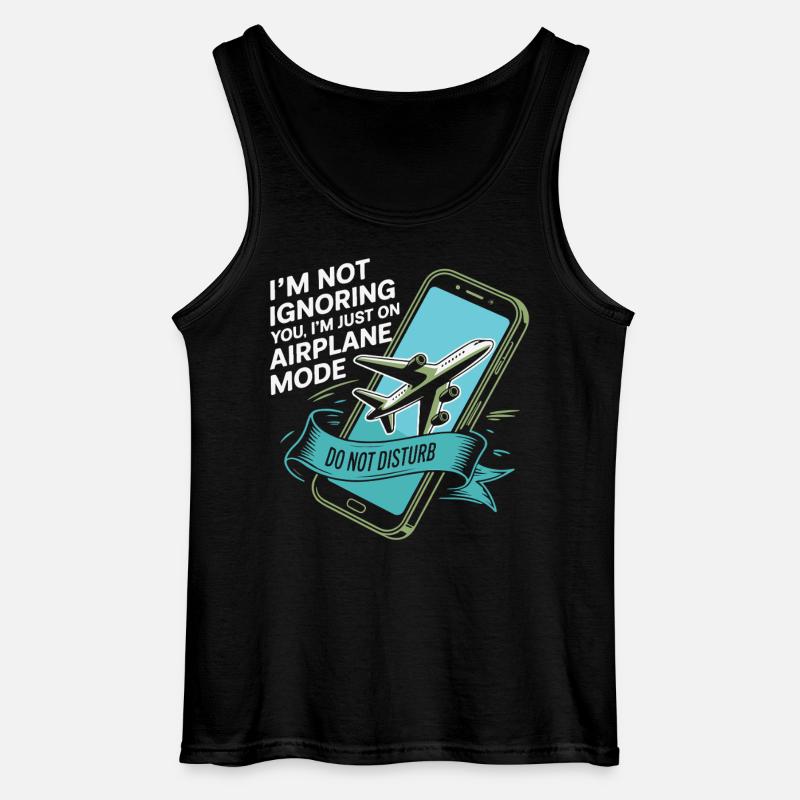 Flugmodus Humor Illustration - Gildan Männer Tank Top - Schwarz