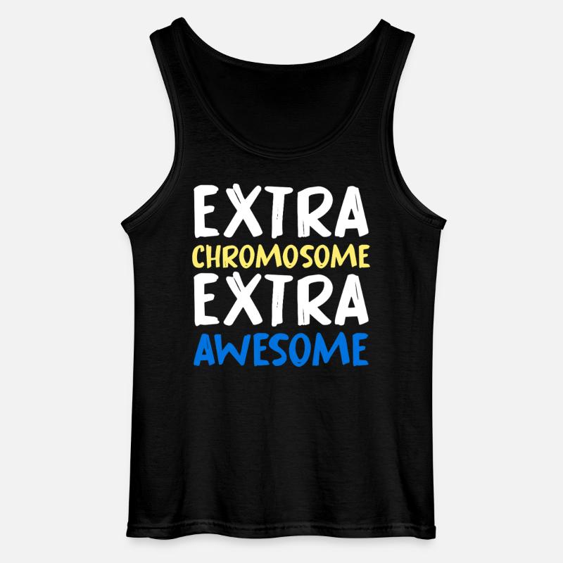 Extra Chromosome Extra Awesome - Gildan Männer Tank Top - Schwarz