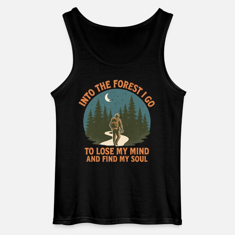 Wandern Wanderer Wald - Gildan Männer Tank Top - Schwarz