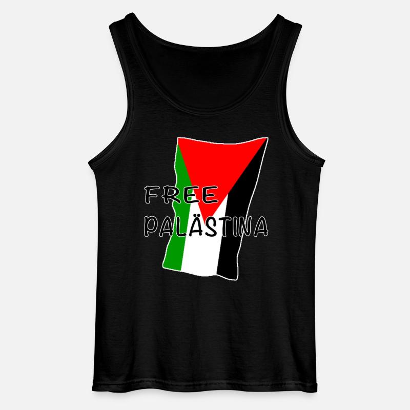 Conception du drapeau de la Palestine libre - Débardeur Gildan Homme - noir