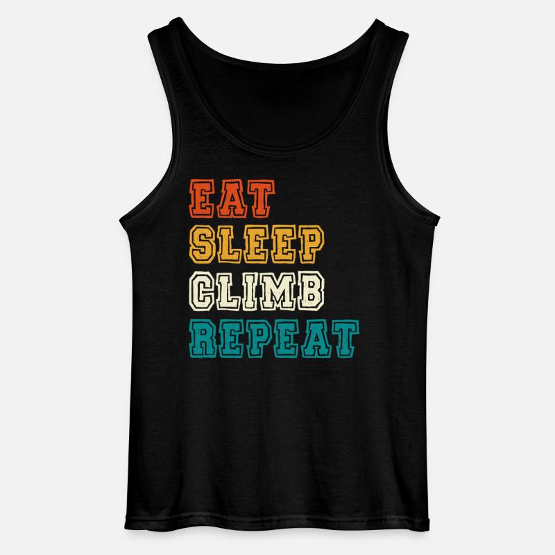 Eat Sleep Climb Repeat Design - Gildan Männer Tank Top - Schwarz