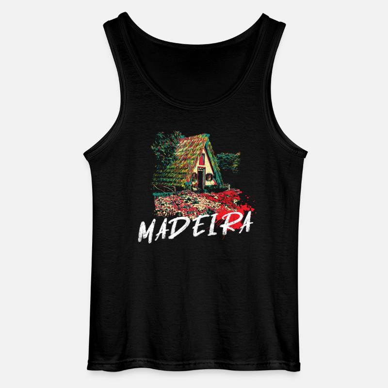 Traditionelles Haus der Insel Madeira - Gildan Männer Tank Top - Schwarz