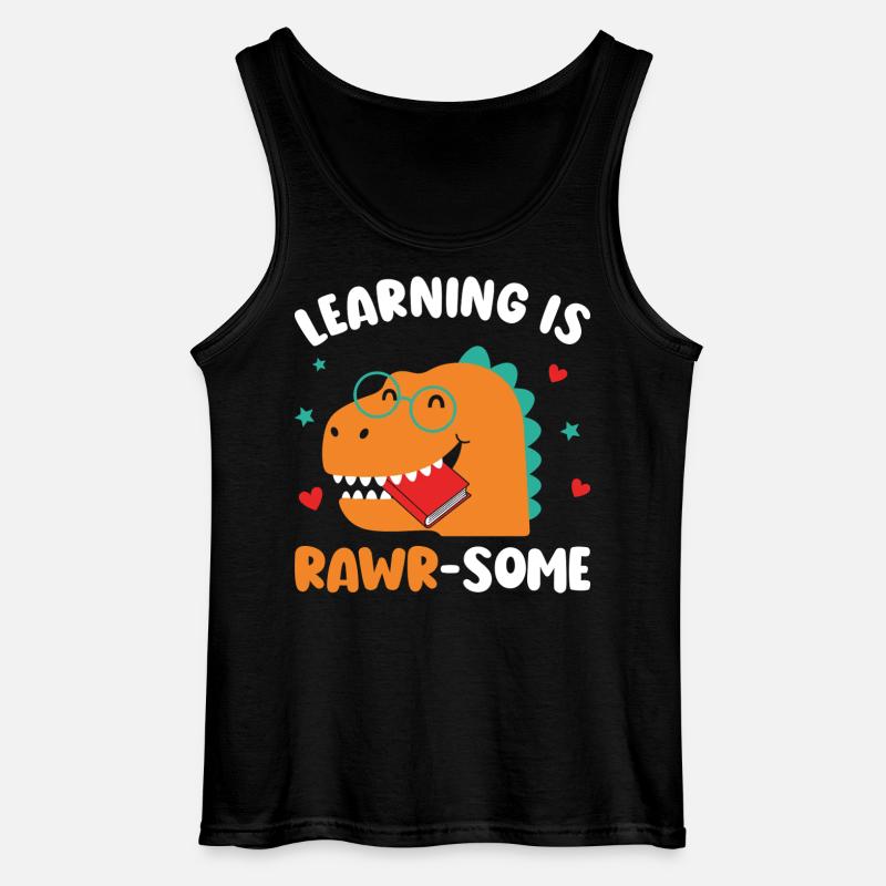 Dinosaurier Kindergarten Grundschulkinder - Gildan Männer Tank Top - Schwarz