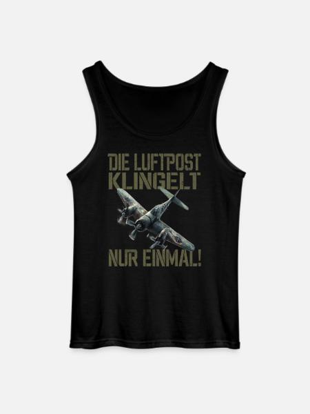 Airmail only rings once Plane - Gildan Men’s Tank Top - black