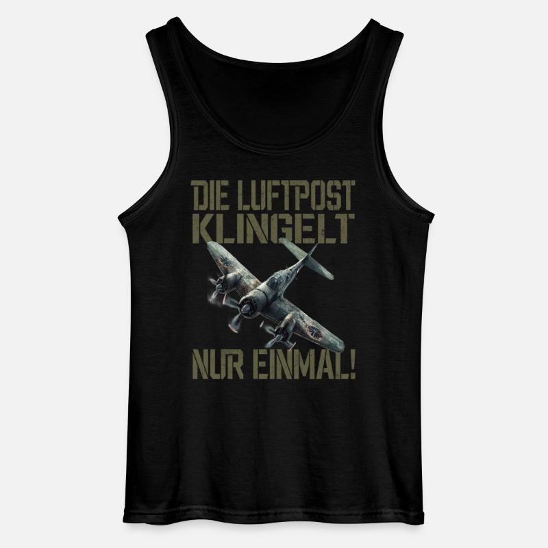 Die Luftpost Klingelt Nur Einmal Flugzeug - Gildan Männer Tank Top - Schwarz
