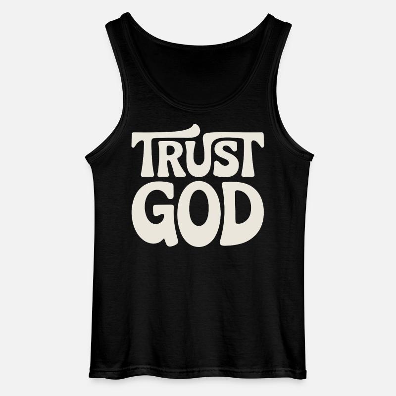 Trust God Jesus Christen Glaube - Gildan Männer Tank Top - Schwarz