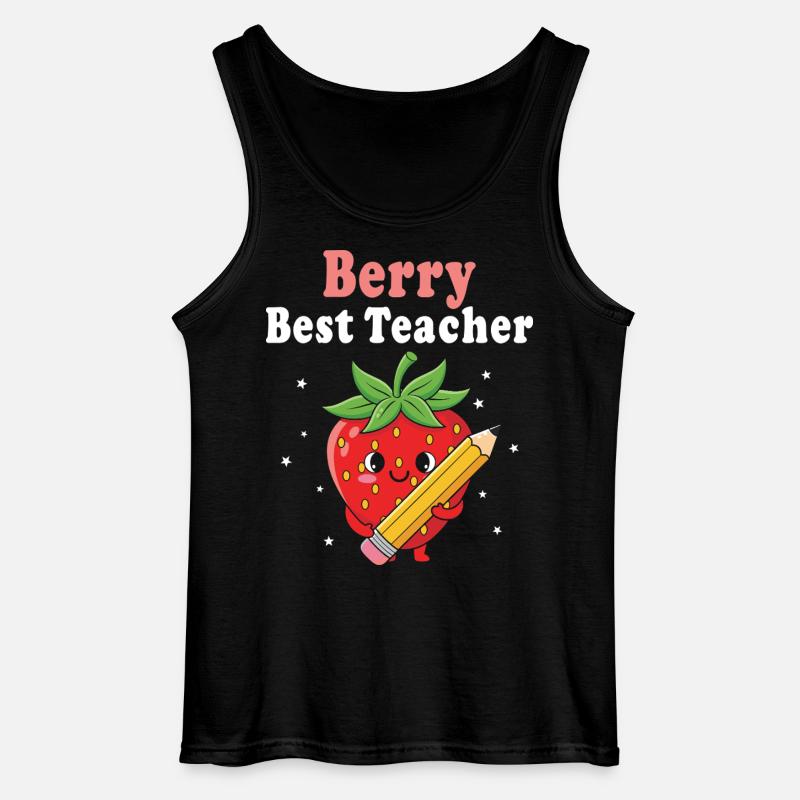 Berry Bester Lehrer Grundschullehrer - Gildan Männer Tank Top - Schwarz