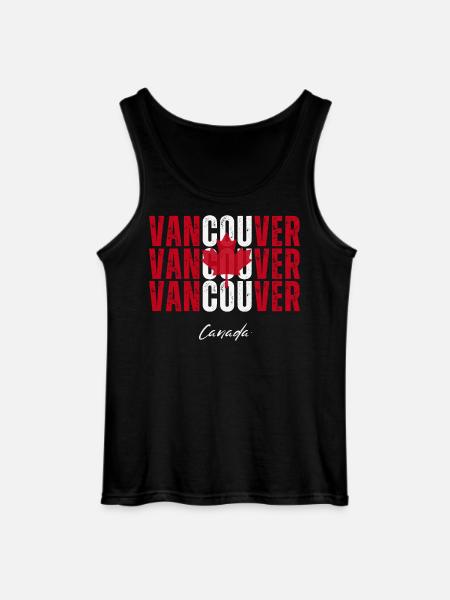 Vancouver Canada, I love Vancouver - Gildan Men’s Tank Top - black