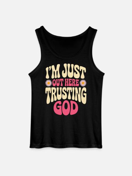 God Trust Motif Shirt - Gildan Men’s Tank Top - black