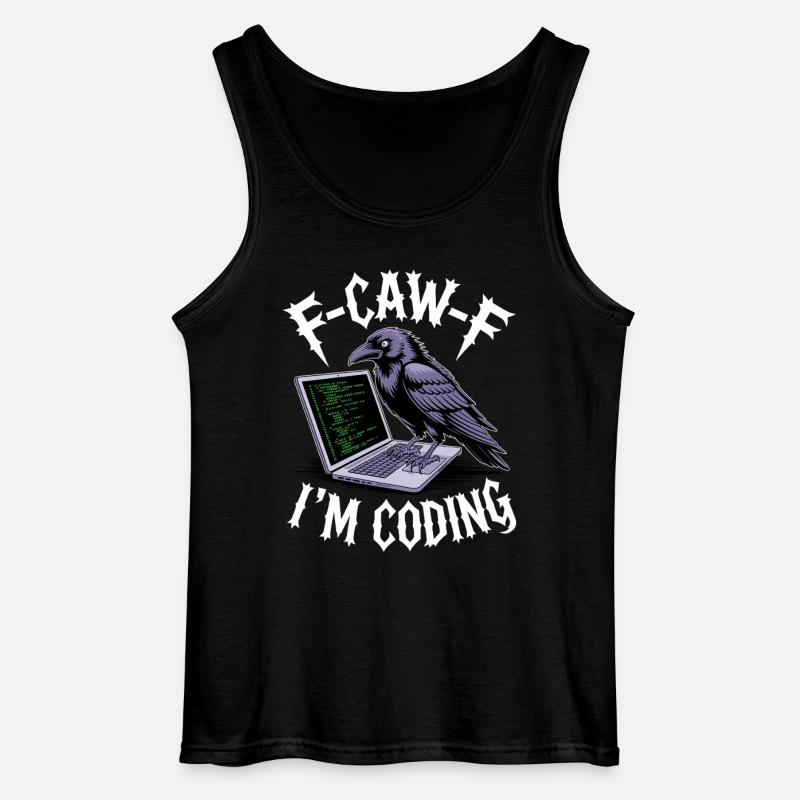 F-Caw-F I'm Coding - Gildan Men’s Tank Top - black