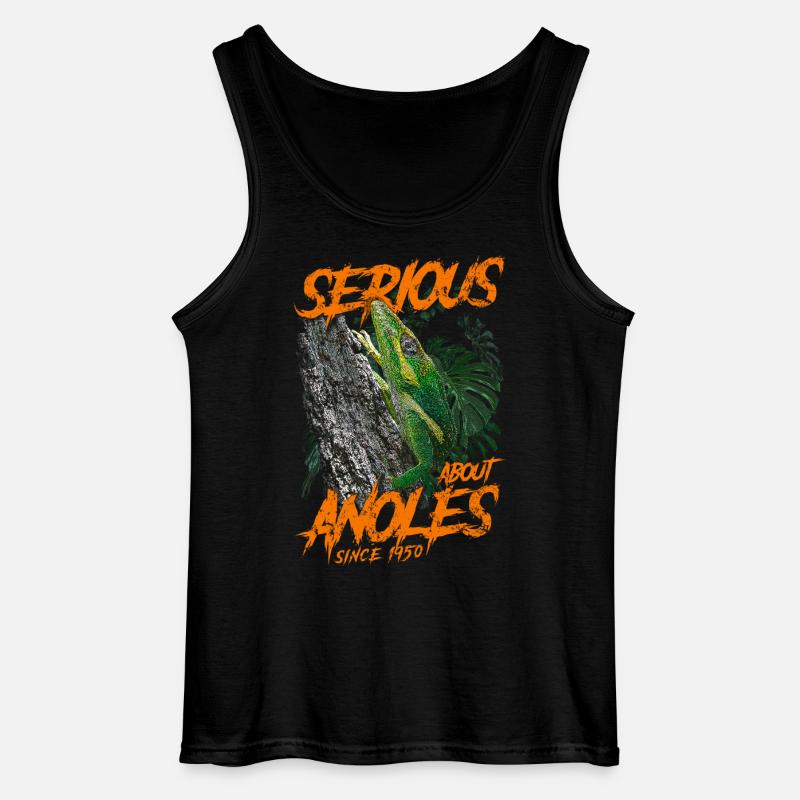 Ernsthaft über den kubanischen Ritter Anolis seit 1950 - Gildan Männer Tank Top - Schwarz