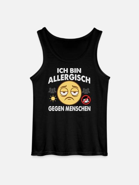 Allergisch Gegen Menschen  - Gildan Männer Tank Top - Schwarz