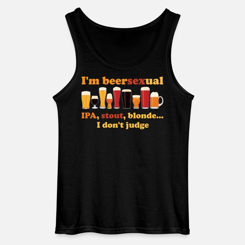 Ich bin ein biersexueller Biertrinker - Gildan Männer Tank Top - Schwarz
