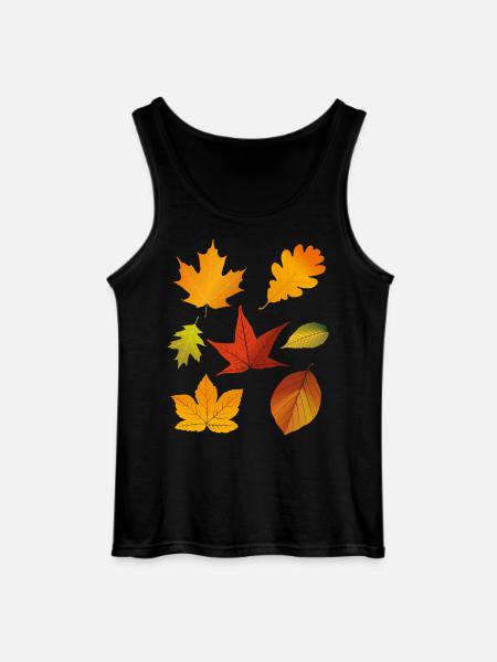 Herbstlaub - Gildan Männer Tank Top - Schwarz