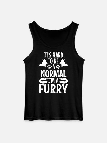 I'm A Furry Deal With It - Gildan Men’s Tank Top - black