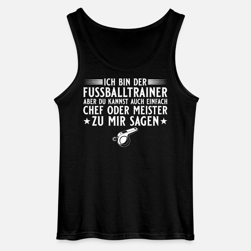 Fußballtrainer Chef oder Meister - Gildan Männer Tank Top - Schwarz
