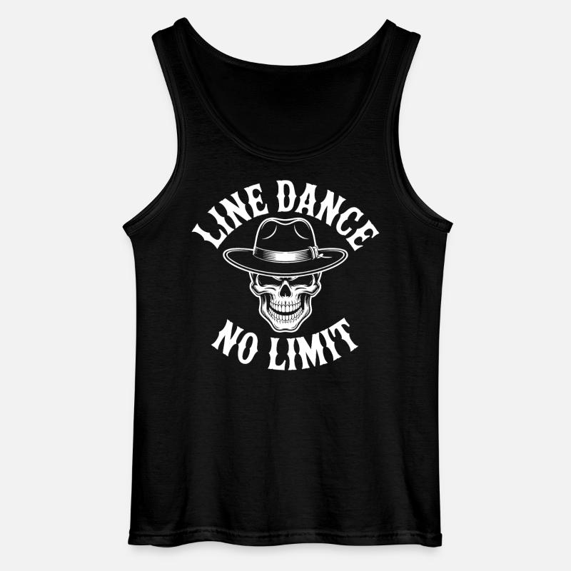 Line Dance Skull No Limit - Gildan Männer Tank Top - Schwarz