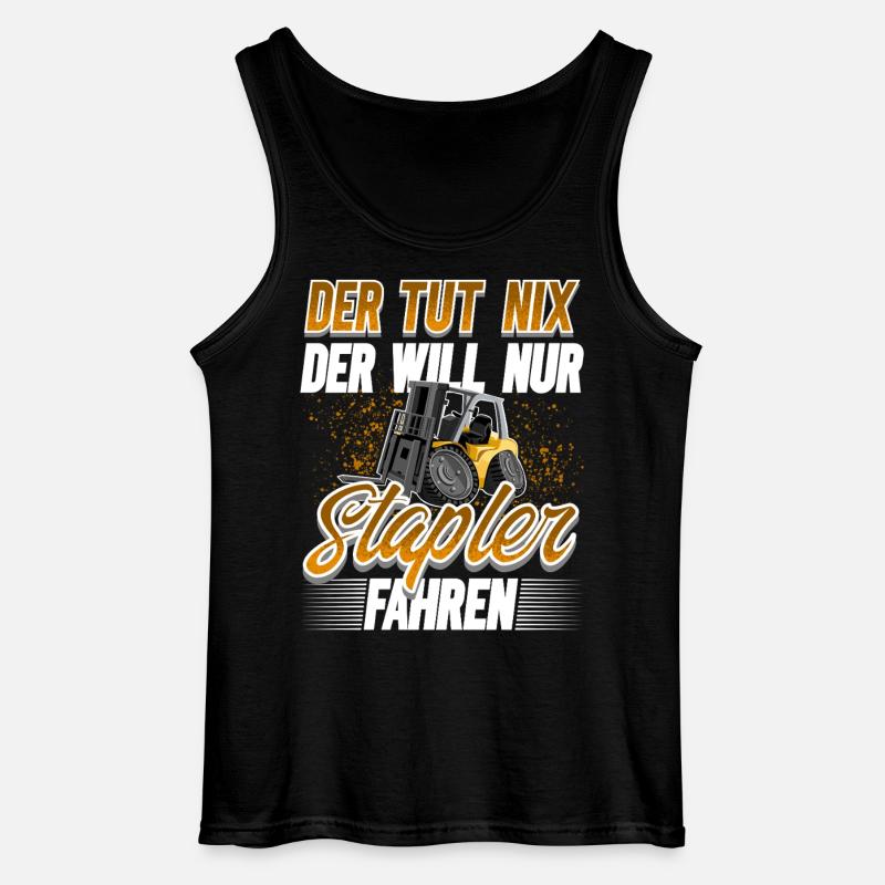 Staplerfahrer Lagerist - Gildan Männer Tank Top - Schwarz