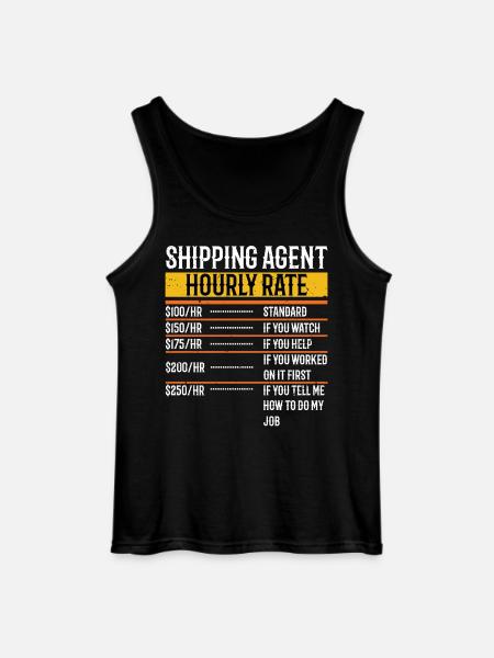 Lustiger Spediteur Stundensatz - Gildan Männer Tank Top - Schwarz