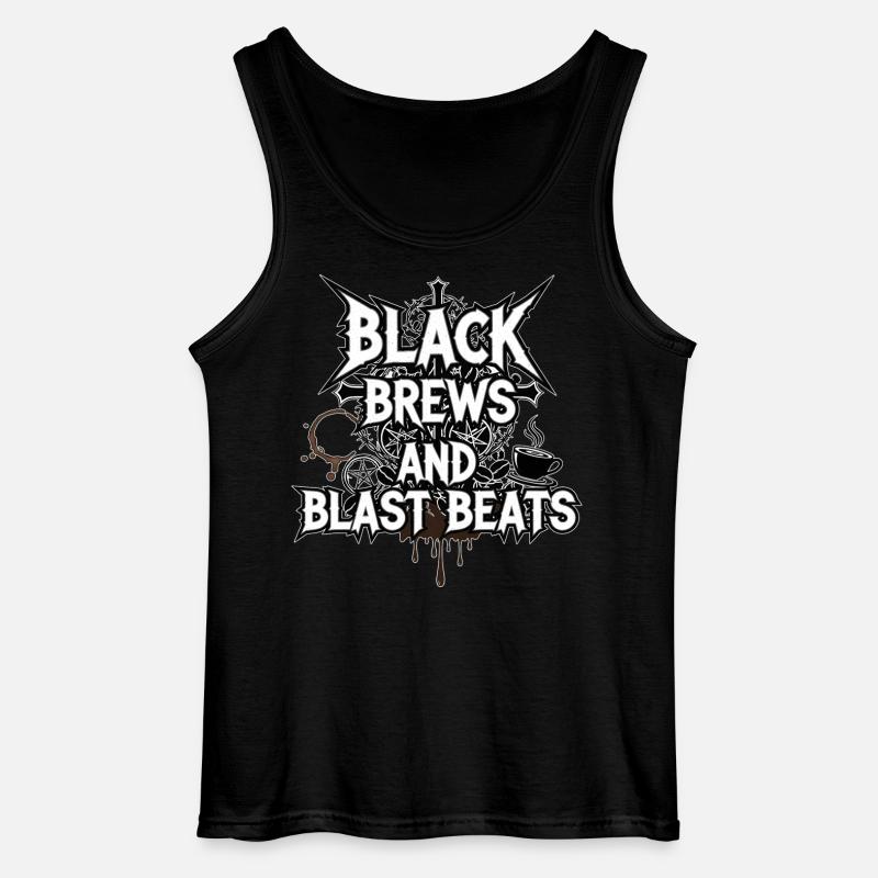 Black Brews and Blast Beats - Gildan Männer Tank Top - Schwarz