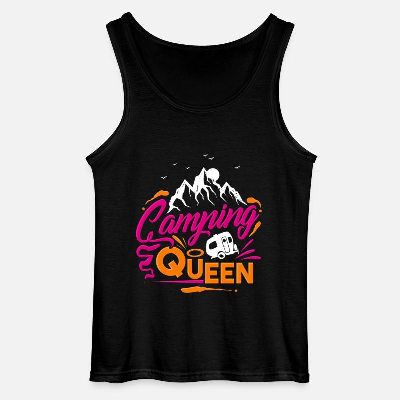 Camping Queen - Gildan Männer Tank Top - Schwarz